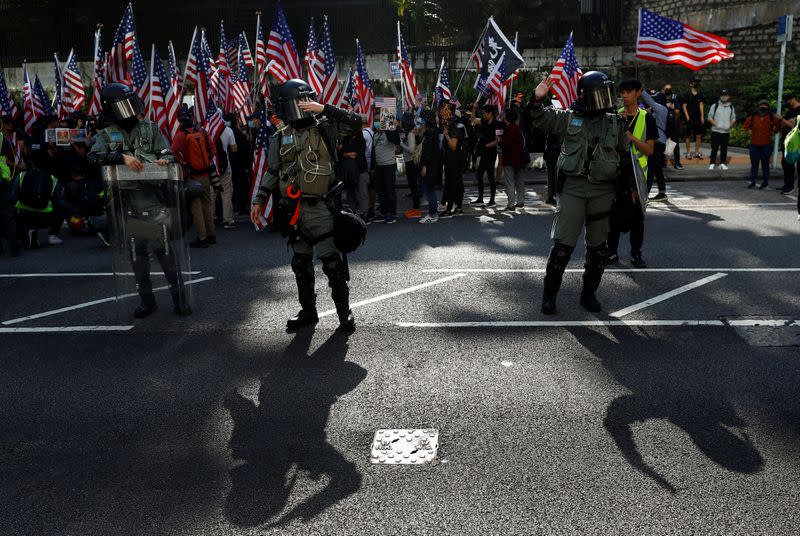 "March of Gratitude to the US" event in Hong Kong