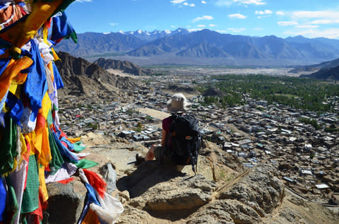 Views over Leh in the Himalayas