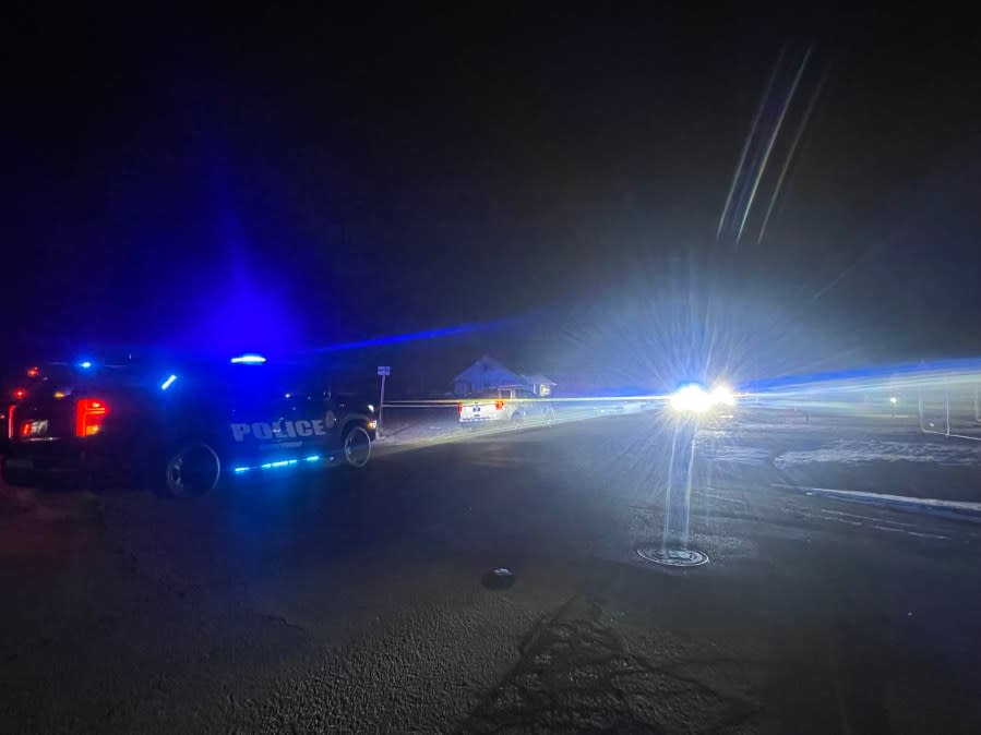 Scene on the 2900 block of Perdue Avenue in Mifflin Township where a Mifflin Township police officer was injured by a suspect on Feb. 18, 2024. (NBC4)