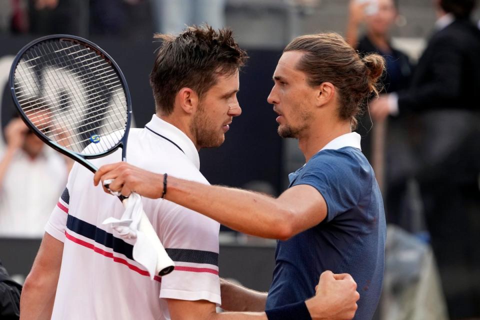 Alexander Zverev beat Nicolas Jarry to win the Italian Open (AP)