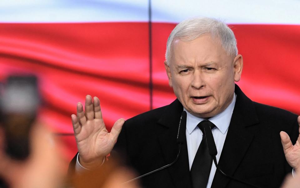 Jaroslaw Kaczynski, the leader of the Law and Justice party, said this month that documents on changes to the judicial system ‘are already prepared’ - Radek Pietruszka/EPA-EFE/REX