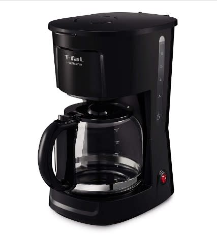 T-fal Cafetera de Goteo CM1408MX Heliora de 12 tazas con filtro permanente, Sistema antigoteo/Amazon.com.mx