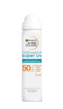 This Garnier SPF50 over makeup spray is currently reduced by 50%