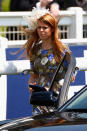 EPSOM, ENGLAND - JUNE 04: Princess Beatrice arrives prior to racing during The Derby Festival at Epsom Racecourse on June 4, 2011 in Epsom, England. (Photo by Harry Engels/Getty Images)