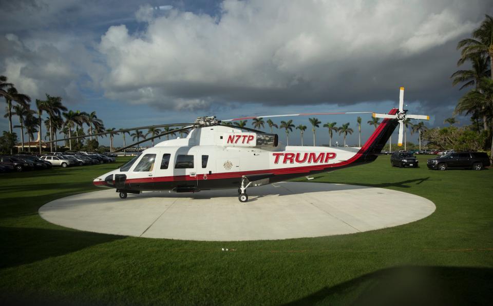 Trump helicopter mar a lago
