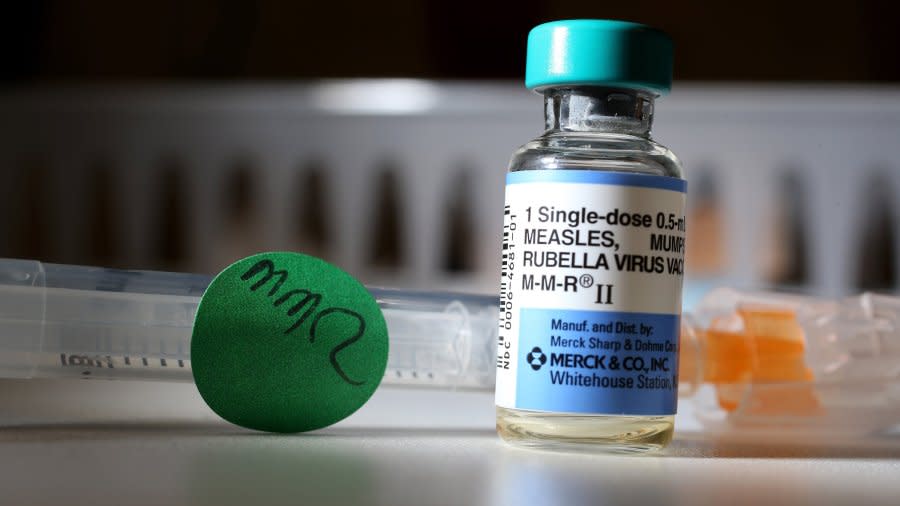 A dose of measles vaccine is seen at the Miami Children's Hospital on June 02, 2014 in Miami, Florida. ( Credit: Joe Raedle/Getty Images)