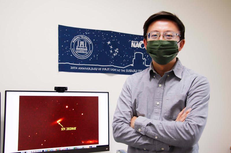 中央大學天文所助理教授潘彥丞參與之國際合作計畫「早期超新星巡天計畫」觀測到了一顆紅超新星瀕臨死亡前至爆炸後的整個過程，成果於發表於《天文物理期刊》 (The Astrophysical Journal)。（中央大學提供）