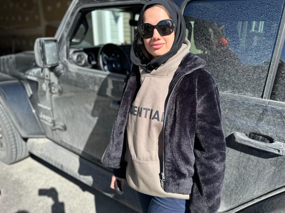 Nada Alkhayyat's Jeep was stolen from her driveway in Barrhaven last summer. Her Ring camera failed to capture the theft. (Robyn Miller/CBC News. - image credit)