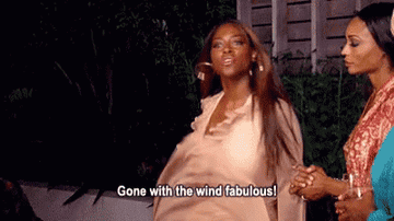 Kenya Moore saying "gone with the wind fabulous"