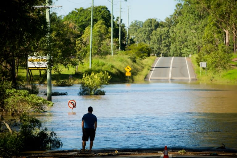 Torrential rains in the wake of a powerful tropical cyclone dumped massive amounts of rain on parts of eastern Australia