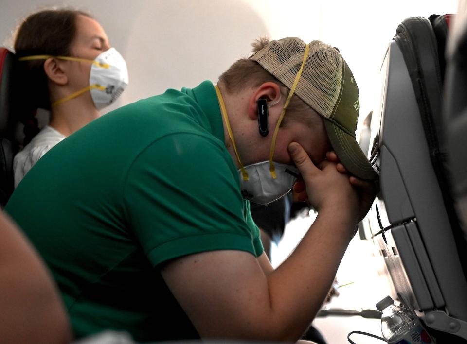 Though most passengers have respected American Airlines' mask policy, a pilot says some are removing theirs for more than eating or drinking. But absent a federal mandate requiring them, he says it's hard for flight crews to enforce the rule.