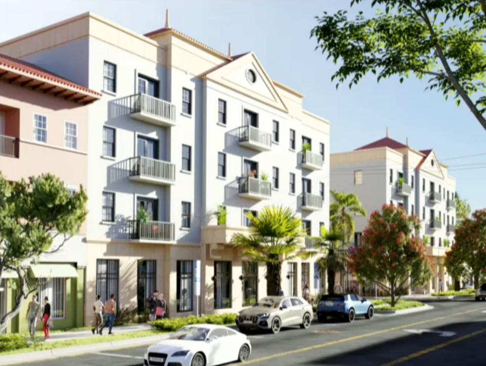 A rendering shows The Elizabeth slated for downtown Stuart with commercial and office space on the first floor and apartments on the second, third and fourth floors. The City Commission approved the project June 13, 2022.