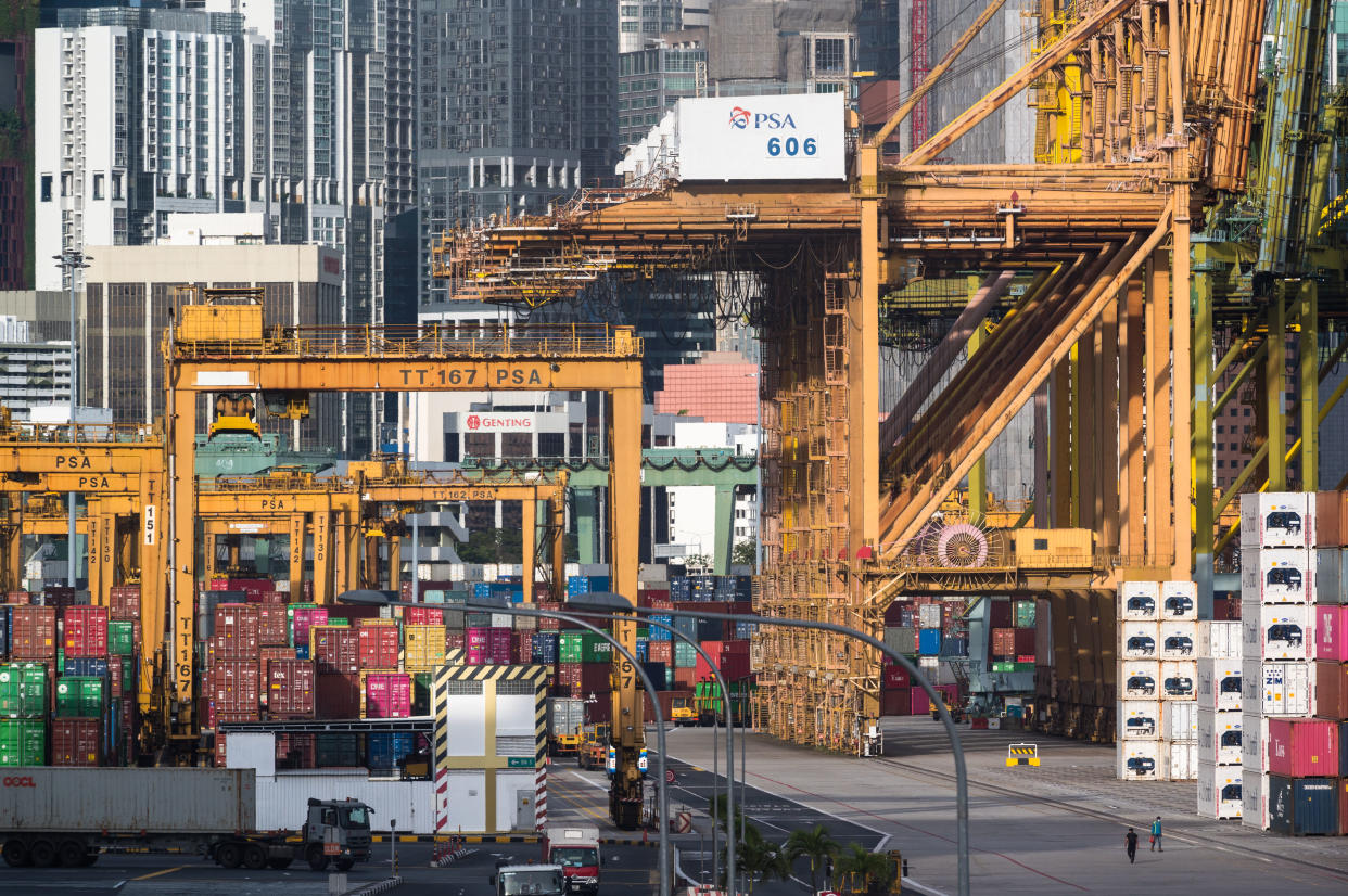 Keppel Terminal of the Singapore port. 