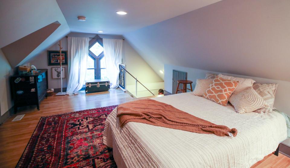 Third floor bedroom in the home of James Filchak and Melissa Steinkamp in the Highlands.