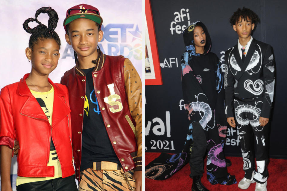 Willow and Jaden Smith at the 2011 BET Awards, Willow and Jaden Smith at the King Richard premiere