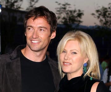 Hugh Jackman and wife Deborra-Lee Furness at the L.A. premiere of Universal Pictures' Van Helsing