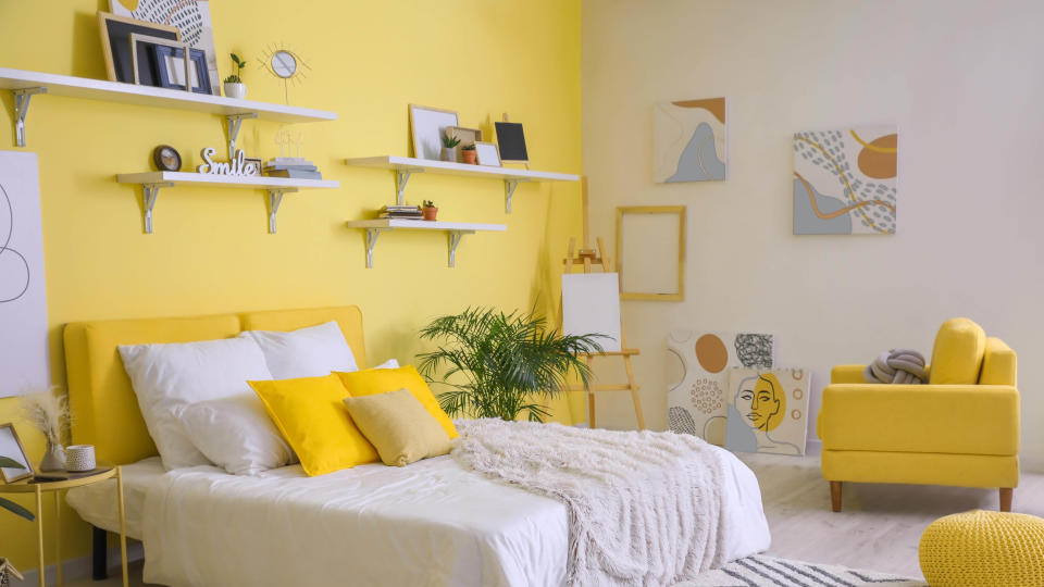 Yellow bedroom