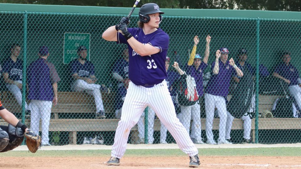 Sophomore first baseman Kadin Bergstrom became the first first basemen from Rockford University to earn a spot on the nationally recognized D3baseball.com Team of the Week on Wednesdy, April 17, 2024.