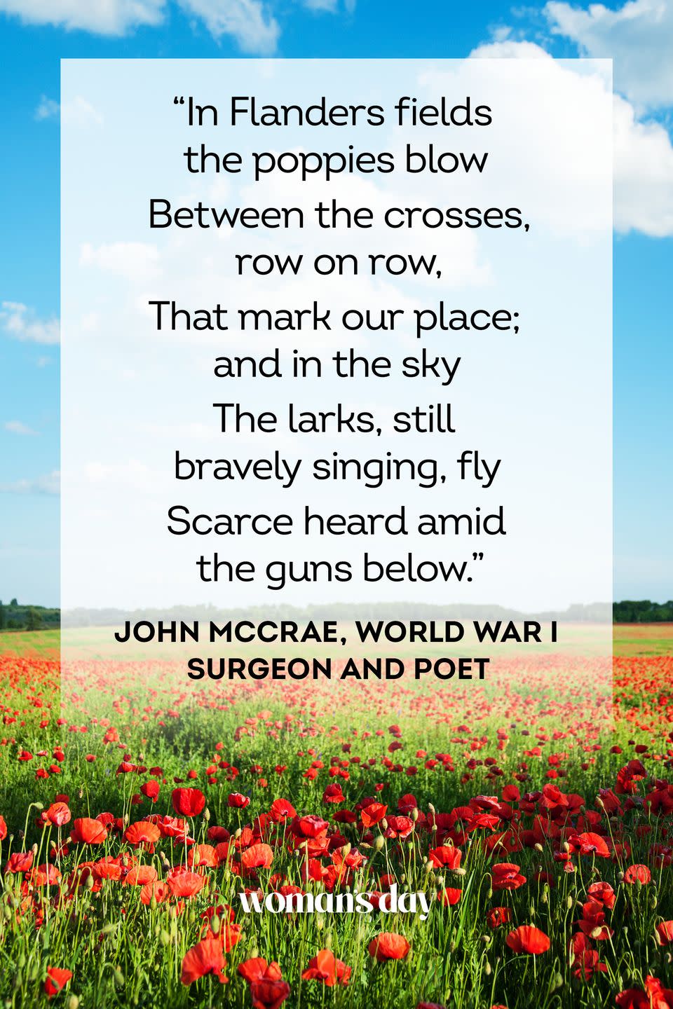 7) John McCrae, World War I surgeon and poet