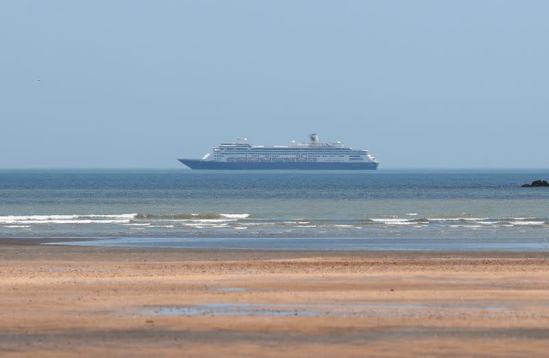 FILE PHOTO: Cruise ship MS Zaandam is pictured as coronavirus disease outbreak continues in Panama City