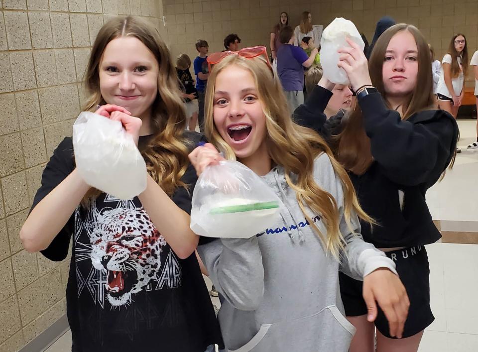 These students participate in one of the activities during the Watertown Middle School Arrowfest on Friday, May 26, 2023.