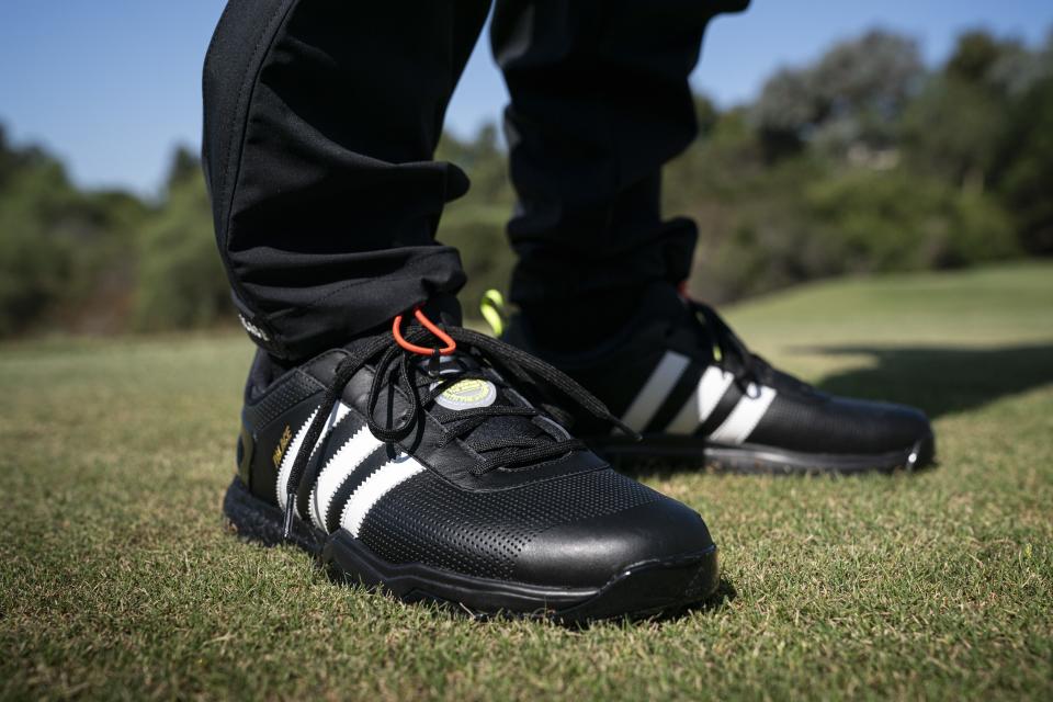 As close as golf shoes will get to Superstars.