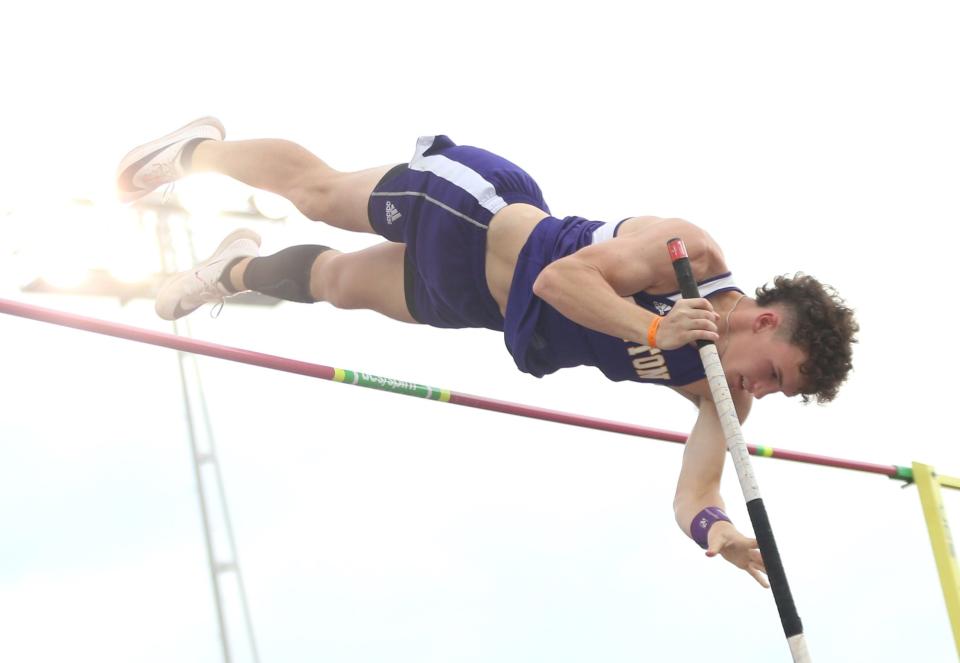 Pole vaulting is one of the most challenging events in any track and field competition. Benton's Miller Malley won the event at the 2024 LHSAA Class 5A state meet.