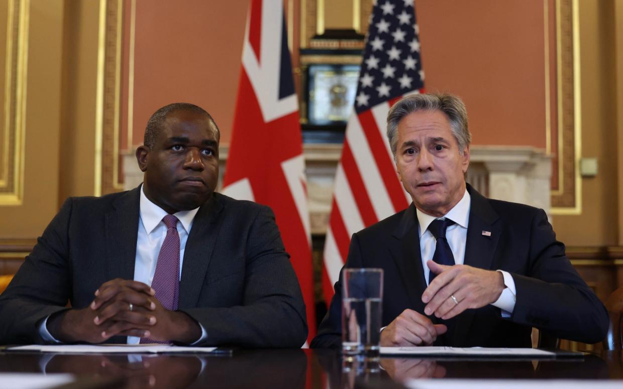 David Lammy, the foreign secretary, and Antony Blinken, the US sercetary of state, hosted a joint press conference on Tuesday