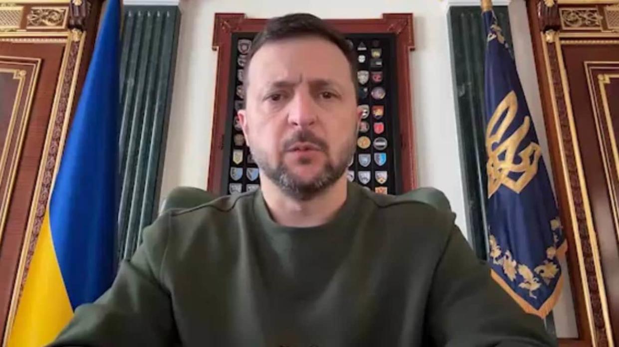 Volodymyr Zelenskyy. A screenshot from the video