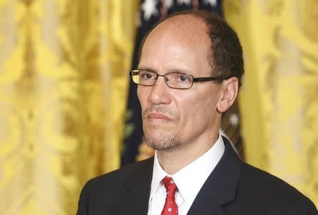U.S. Assistant Attorney General Tom Perez stands as President Barack Obama (not pictured) introduces him to be his next labor secretary, at the White House in Washington, March 18, 2013. REUTERS/Jonathan Ernst