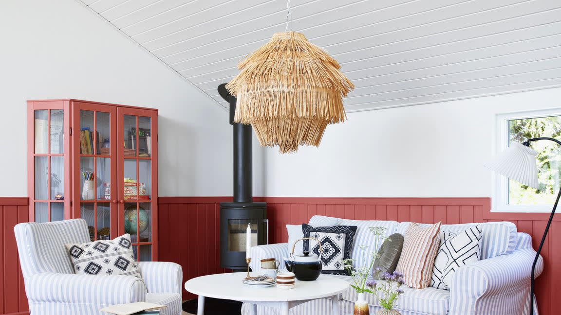 nordic beach cottage living room