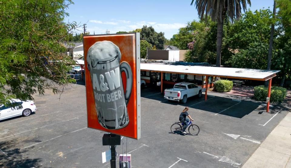 A&W drive-in restaurant on G and 14th Streets in Modesto, Calif., Tuesday, July 25, 2023.