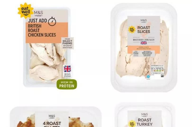 The roast chicken and turkey products that are part of the M&S recall