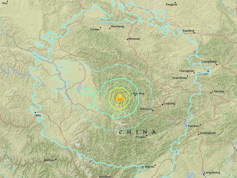 The quake struck 120 miles from the city of Guangyuan in Sichuan province, which is regularly hit by tremors: USGS
