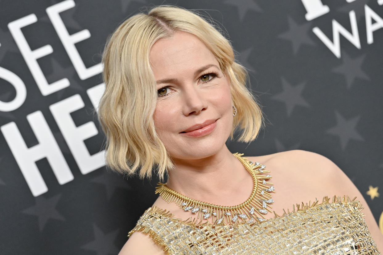 LOS ANGELES, CALIFORNIA - JANUARY 15: Michelle Williams attends the 28th Annual Critics Choice Awards at Fairmont Century Plaza on January 15, 2023 in Los Angeles, California. (Photo by Axelle/Bauer-Griffin/FilmMagic)