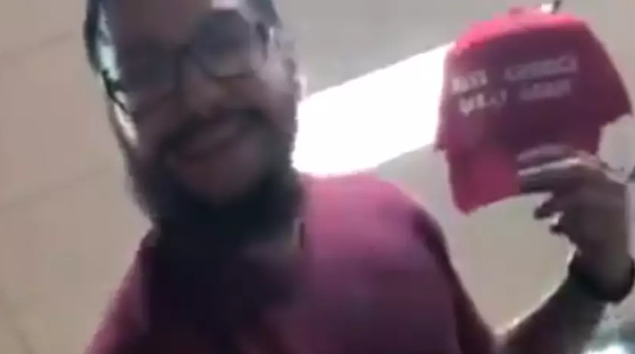 A Texas man attacked a teen for wearing a “Make America Great Again” hat. (Photo: Twitter/ Brxpug)