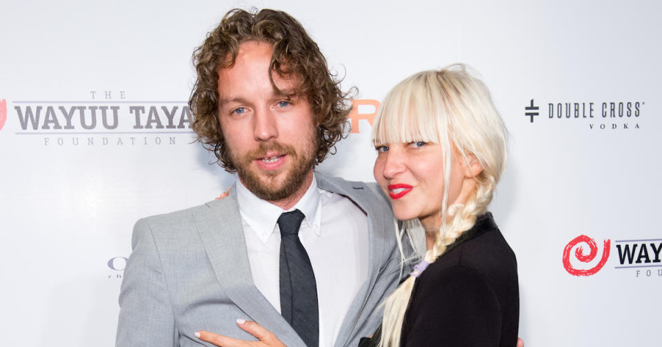 Elastic Heart: Sia and Erik Anders Lang attend the 2014 Wayuu Taya Gala in New York City (Copyright: Getty/Noam Galai)