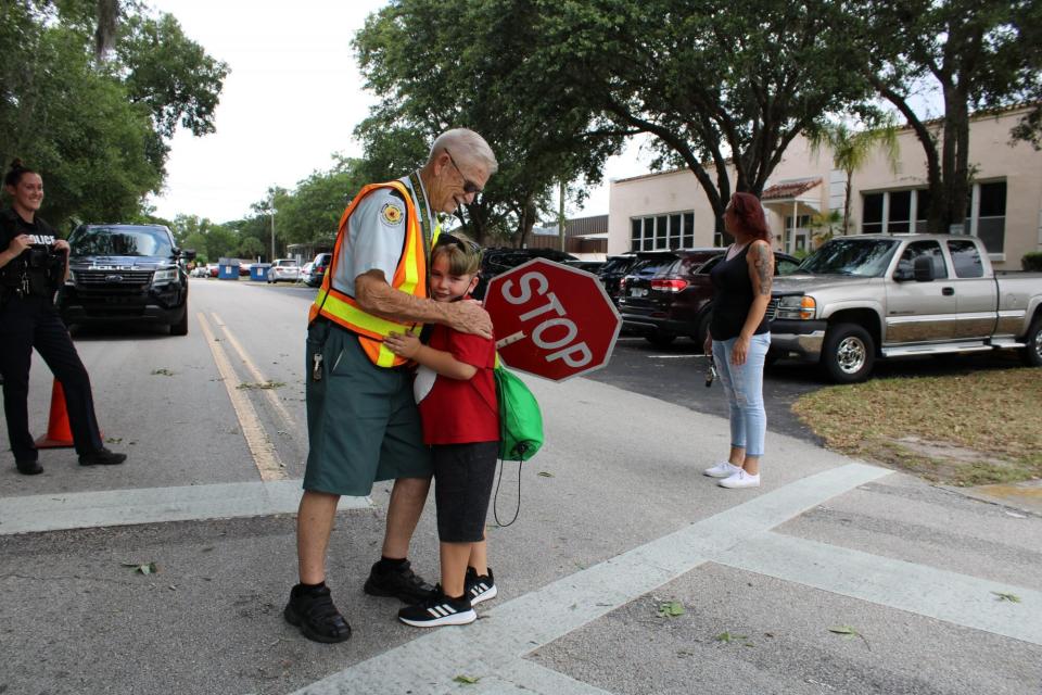 Bob Frew - last day as crossing guard