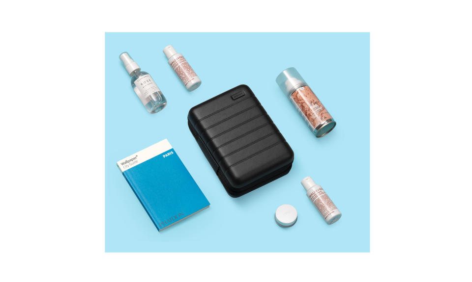 <p>The beauty set, $75, <a rel="nofollow noopener" href="https://www.awaytravel.com/holiday-gift-set/black/the-beauty-set" target="_blank" data-ylk="slk:awaytravel.com;elm:context_link;itc:0;sec:content-canvas" class="link ">awaytravel.com</a> </p>