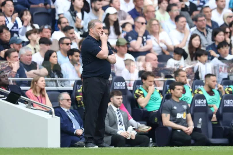 Ange Postecoglou during Tottenham's clash against Burnley