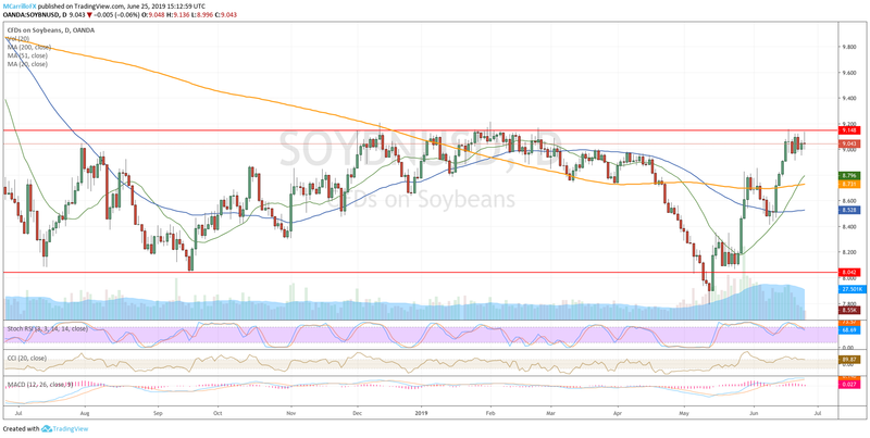 Soybeans Daily chart June 25