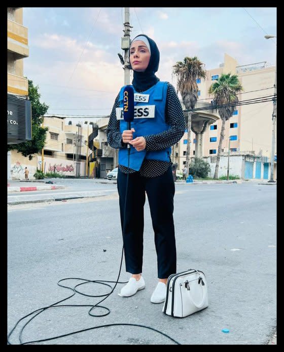 Noor Harazeen, a Palestinian journalist.