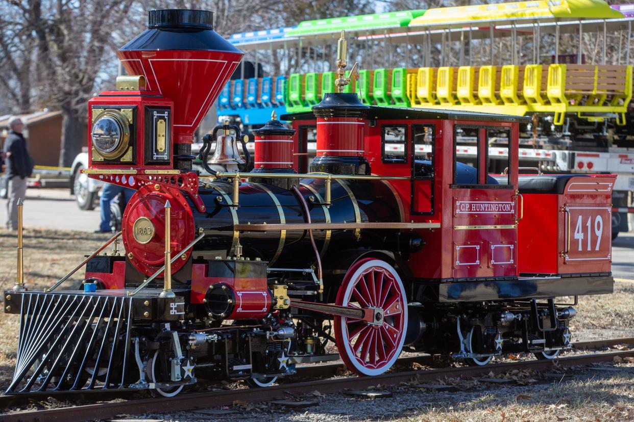 Shawnee County is raffling off the seats for the first run of its new Gage Park Mini Train, shown here, which will take place at 9:30 a.m. March 13, the Monday of Spring Break.