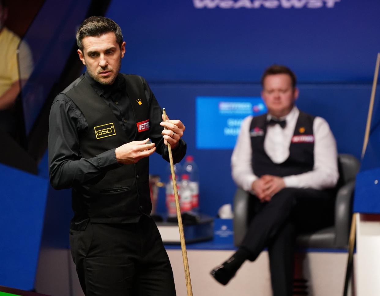 Mark Selby at the table in the final against Shaun Murphy (Getty Images)