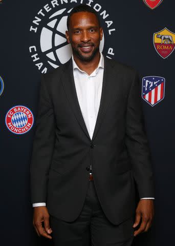 <p>Mike Stobe/International Champions Cup/Getty Images</p> Shaka Hislop at the International Champions Cup launch event on March 28, 2019, in New York City