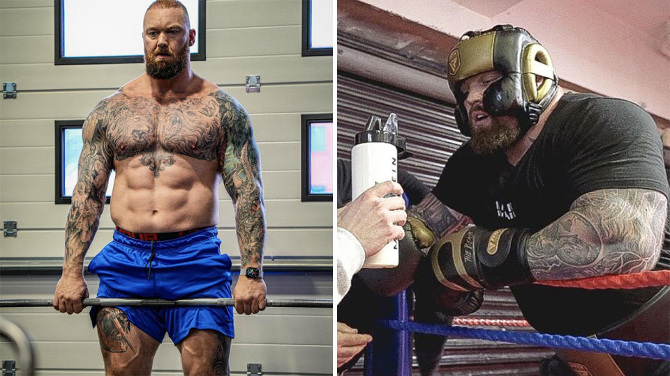 Hafthor 'The Mountain' Bjornsson and Eddie Hall have each shown off substantial body transformations ahead of their September boxing showdown in Las Vegas. Pictures: Instagram