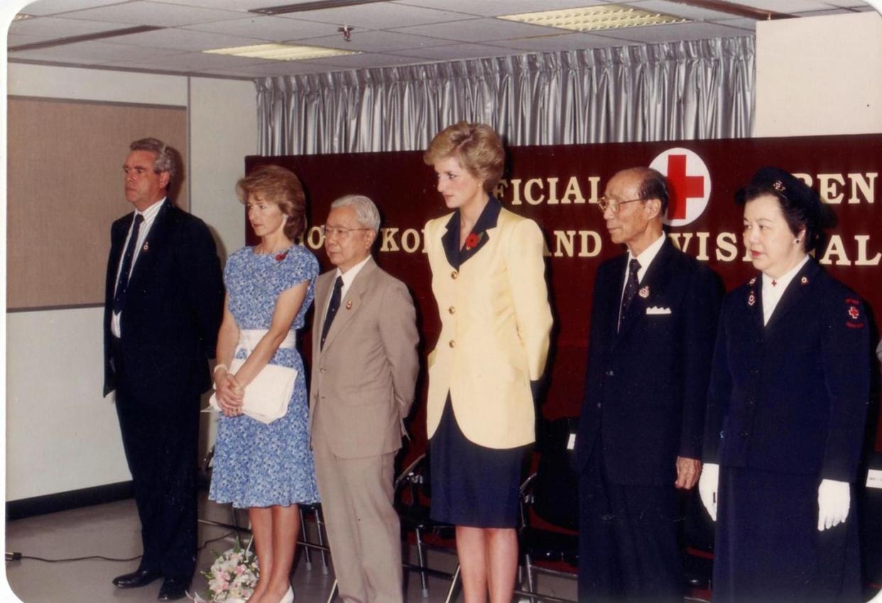 a group of people standing together