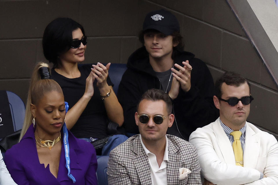 Kylie Jenner and Timothee Chalamet at the U.S. Open