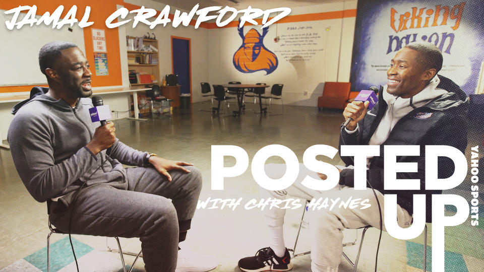 Jamal Crawford sits with Chris Haynes