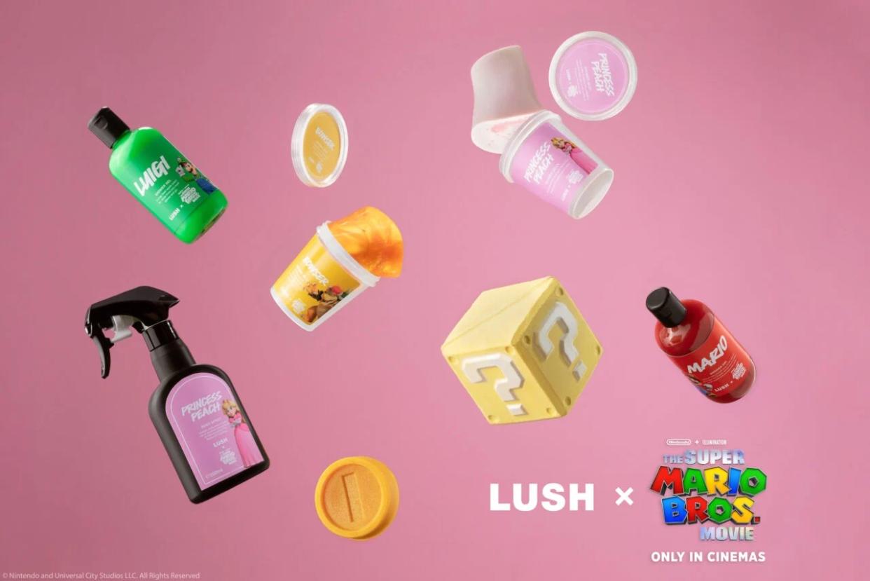  Lush has ranged a new range of Mario-inspired cosmetics 